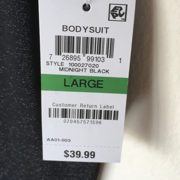 NWT INC International Concepts Black Bodysuit - Picture 4 of 6